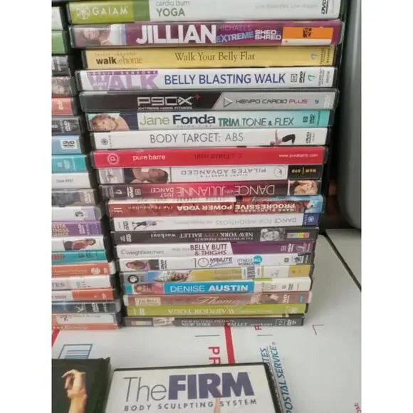 Lot Of 46 Ulimate Workout Lot Of Dvds Pilates Yoga Abs Core + More!~ Trl4#193